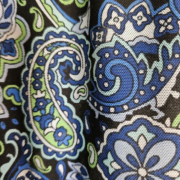 A Shore Fit Blue Paisley Tankini Top Women's Sz 10 Flowy Tummy Control Swim NWOT - Picture 4 of 7